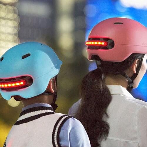 Mijia Smart4u Smart Flash Cycling Helmet Bike LED Light Mtb Scooter Electric Bicycle Riding Sports Breathable Commuter Helmet