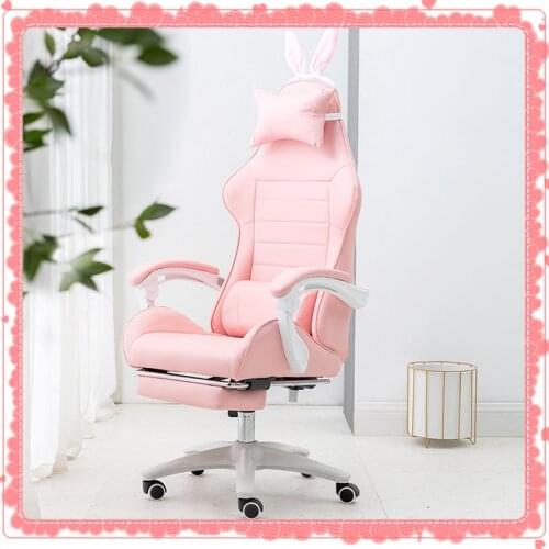 New macaron series E-sports gaming chair home anchor live broadcast ergonomic game athletic swivel chair students computer chair