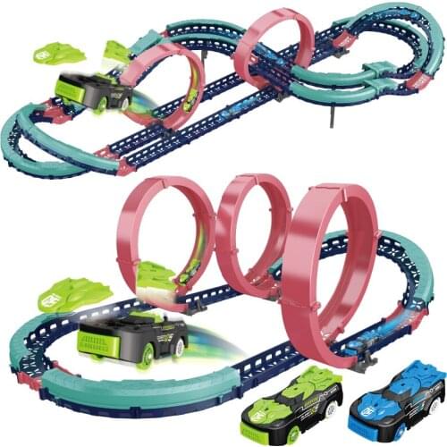 Technical Racing Track Electric Car Building Blocks MOC Flexible Racing Track Enlighten DIY Bricks RC Toys for Children