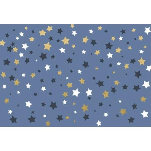 Navy Blue Three Color Star Scenery Printing Backdrop Party Room Decor Photo Booth Studio Prop