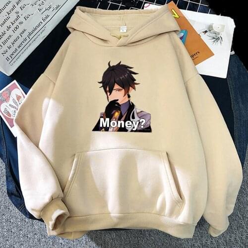 Zhong Li Print Genshin Impact Hot Game Anime Hoodie Women/Men Streetwear Kawaii Clothes of Tees Oversized Sweatshirt Harajuku 12