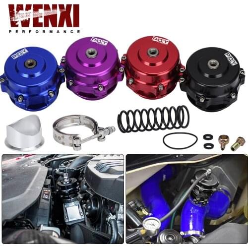 Turbo Blow Off Valve 50mm BOV 6/18/24PSI Spring V-Band Flange Universal Aluminum Turbocharge Pipe