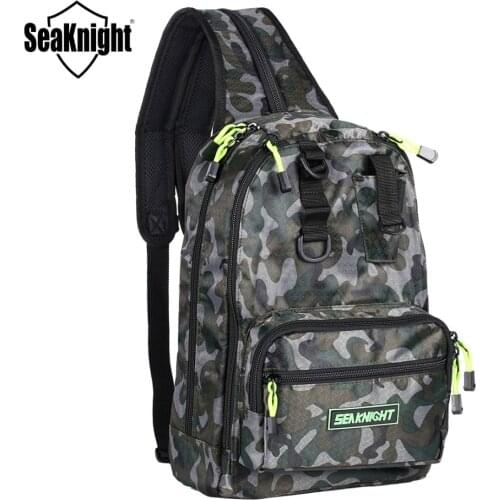 SeaKnight SK005 Waterproof Backpack 1000D Nylon Outdoor Sport Bag 4-Layer Multifunction Hiking Camping Climbing Fishing Bag