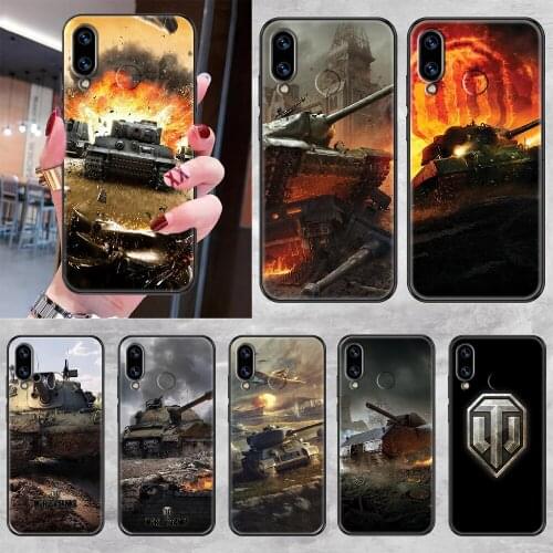 World of tanks Phone case For Huawei Honor 6 7 8 9 10 10i 20 A C X Lite Pro Play black pretty funda silicone shell painting