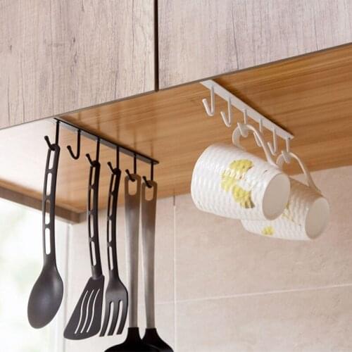 Iron Hanging Hooks Kitchen Cabinet Tissue Storage Rack Cupboard Cup Cooker Towel Storage Holder Dish Hanger Shelf Bathroom