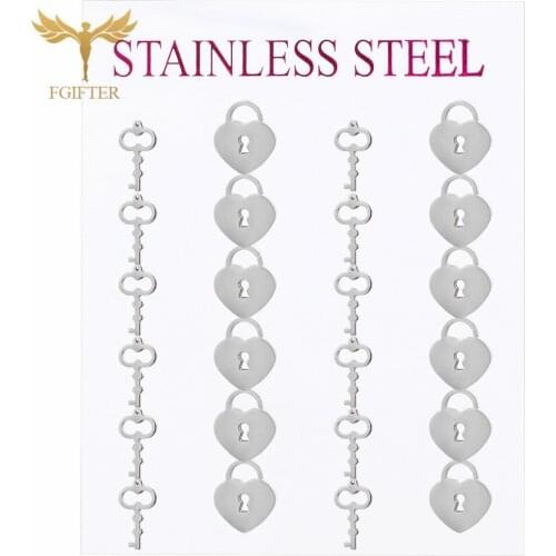 Trendy Asymmetric Earrings Key Luck Design Stainless Steel Stud Earring Wholesale Women Jewelry