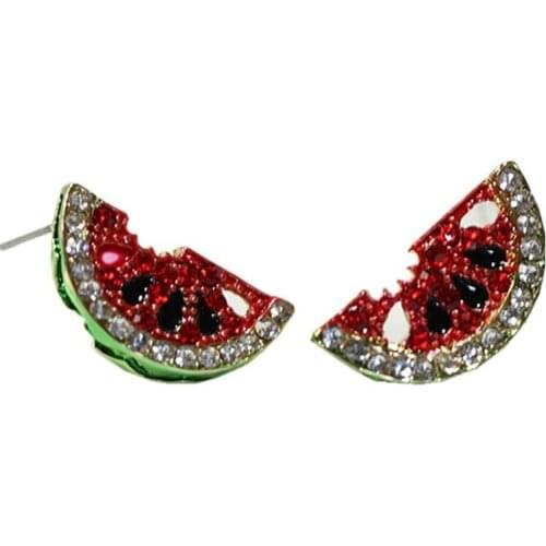 Choucong Handmade watermelon earrings AAAAA zircon cz Real 925 Sterling silver Party Wedding Stud Earrings for women jewelry