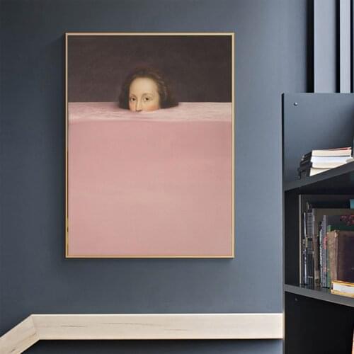 Famous Painting Spoof Creative European Portrait Pictures Vintage Wall Art Canvas Posters and Prints for Living Room Home Decor