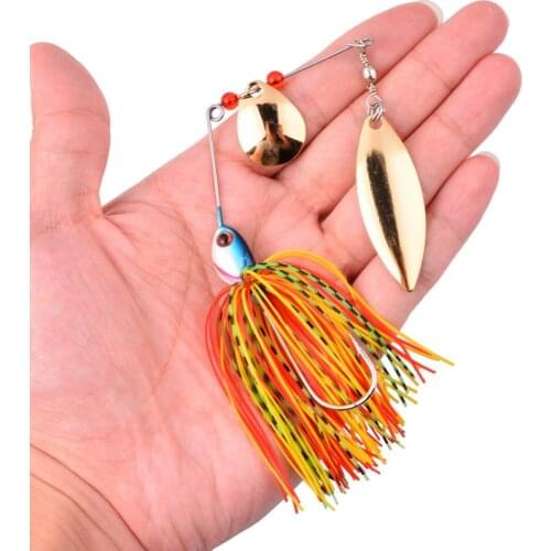 1pcs Spinner Bait 10G 16G 17G Metal Lure Hard Fishing Lure Spinner Lure Spinnerbait Pike Swivel Fish Tackle Wobbler Fishing