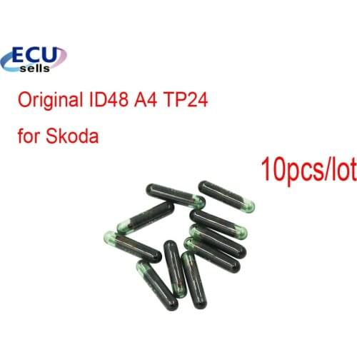 10PCS* Glass for Skoda ID48 A4 TP24 Megamos Crypto Transponder ID 48 Chip