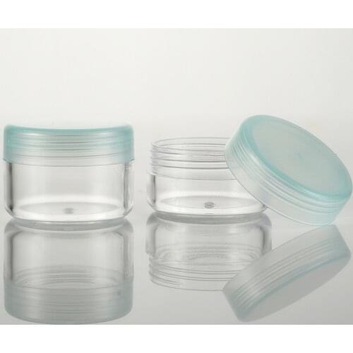 100pcs 10g 15g Portable Plastic Cosmetic Empty Jars Clear Bottles Eyeshadow Makeup Cream Lip Balm Container Pots