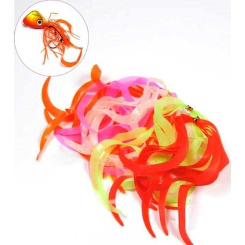 50PCS Multiple Color Silicone Skirts Streamer Spinnerbait Buzzbait Rubber Jig Lures Squid Skirts Fly Fishing Tying Material