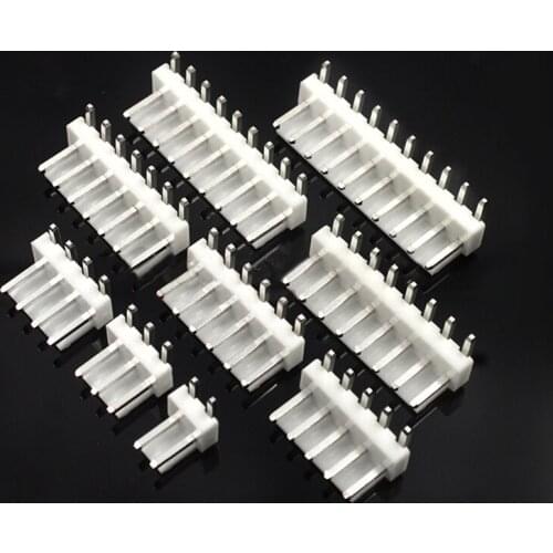 100pcs VH3.96mm Connector AW Bend Needle Holder 2345678910A Side Inserted 90 Degree Straight Bar Connector Series