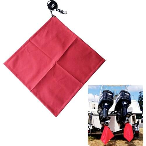 18 x 18inch Safety Flag For Kayak Canoes And SUP Tow Flag Long Load Flag,Bungee Securing Device