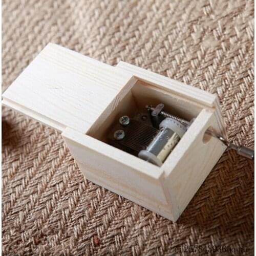 30pcs Hand Crank Music Box DIY Mechanical Retro Vintage Movement 18 notes Melody Music Boxes Craft for Party Gift