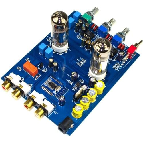 6J5 NE5532 Bluetooth 5.0 Audio tube amplifier Board treble bass equalizer aptx QCC3008 Pre amplifier Preamplifier