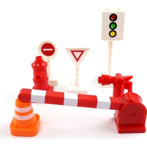 Big Size Railway transport Assemble Big Building Blocks Track Set Compatible Toys Train Bricks Toys For Children Gift