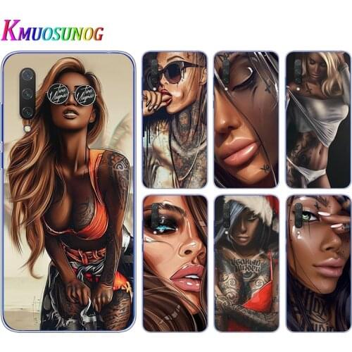 Sexy Sleeve Tattoo Girl For Xiaomi Mi 11i 11 10i 10T 10 9T 9SE 9 8 A3 CC9 CC9E Note 10 Lite Pro Ultra Soft Phone Case