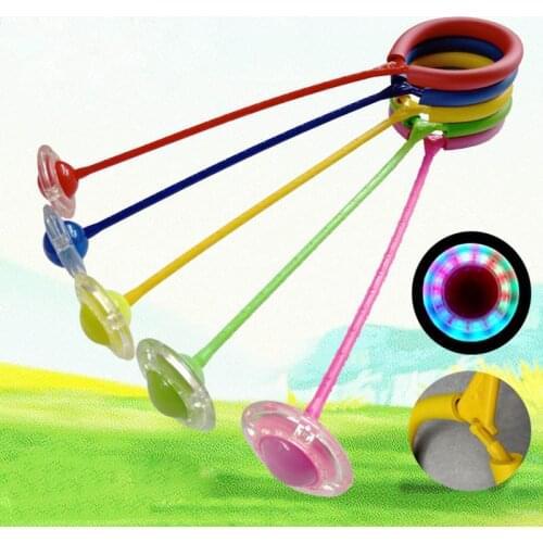 Children LED Flashing Jumping Rope Ball Colorful Ankle Skip Jump Ropes Sports Swing Ball Toys Fun Playground Sports Kits NSV775