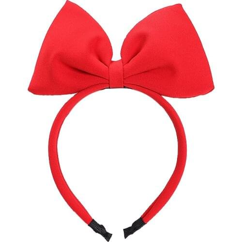 Childrens Hair Accessories Snow White Hair Band Handmade Red Bow Headband Fabric Bow Tie Net Red Hair Band Headdress Fashion