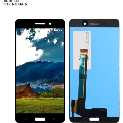 For Nokia 6 Touch Screen Glass Panel Digitizer LCD Display Assembly For TA-1021 TA-1033 TA-1025 LCD Display + Tools