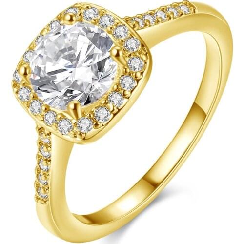 Zircon Elegant Ring Gold Color Rings For Women Jewelry jewellery Anel feminino Anillos mujer Aneis Bague femme Anelli Anillo