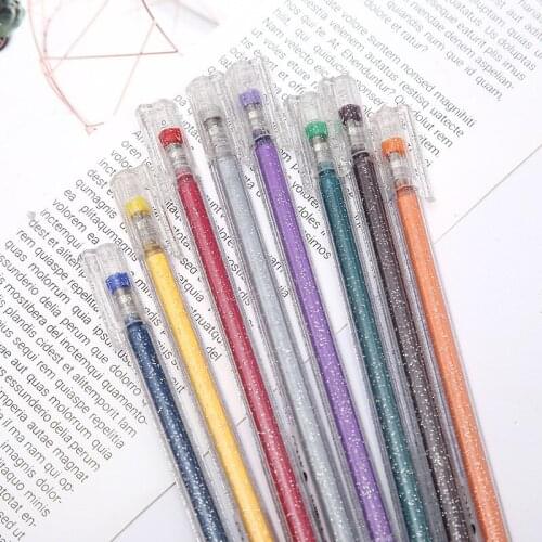 Gel Pen Set Discoloration Flash Pen Golden Flash Highlighter Boxed Student School Supplies Painting Cute Stationery Cute Pens