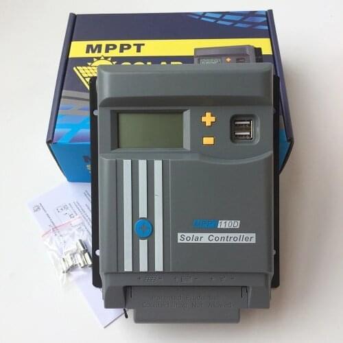 10A with WIFI MPPT LCD Display 12V/24V Solar Panel Battery Regulator Charge Controller MPPT110D Dual USB LifePo4 or Lithium
