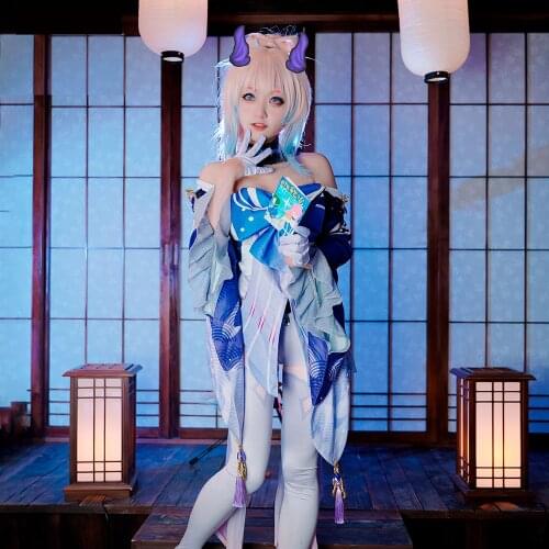 Sangonomiya Kokomi Cosplay Costume Game Genshin Impact Dress Fancy Outfits Halloween Carnival Uniforms Custom Made