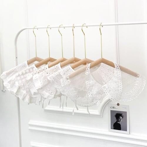 Summer Thin Fake Collar for Women Lace Lapel Blouse Top False Collars Women 2021 Detachable Shirt Clothes Accessories