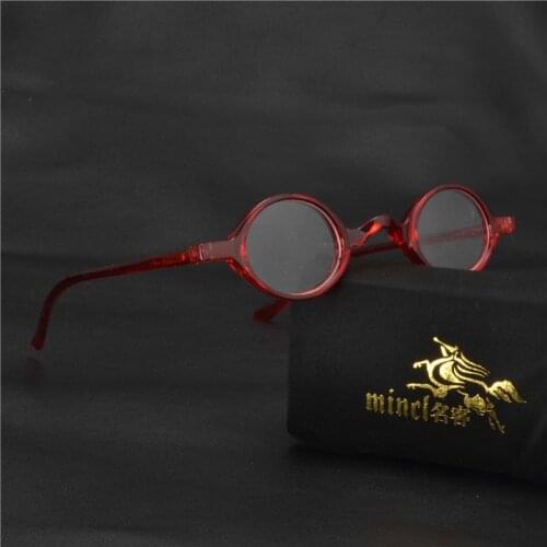 MINCL/ 2018 new Small Round Read Glasses Retro Eyewear Women and Men Black Reading Glasses LXL