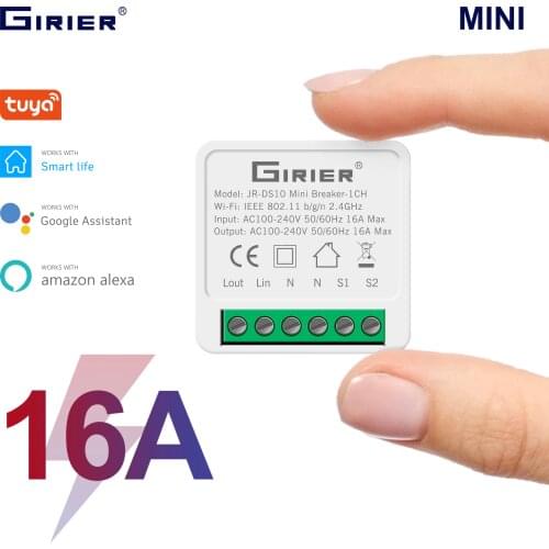 16A Mini Smart Wifi DIY Switch Supports 2 Way Control, Smart Home Automation Module, Works with Alexa Google Home Smart Life App