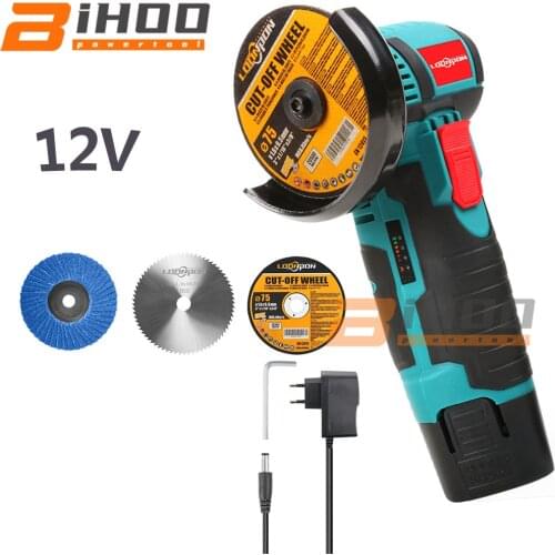 Mini Angle Grinder 12V Brushless Cordless Cutter Power Tools Set With 2 Lithium Batteries Electric Grinder Machine