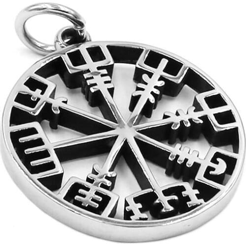 Norse Viking Rune Pendant Odins Symbol of Runic Viking Pendant Stainless Steel Celtic Knot Biker Men Pendant Wholesale SWP0498