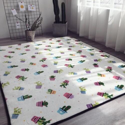 New 1.5CM Thicken Play Mats Coral Fleece Blanket Carpet Child/baby Crawling Rugs Tatami Bedroom Mattress Cushion Carpets For