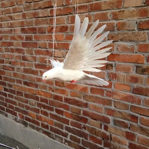 New simulation wings pigeons toy polyethylene & furs white dove doll gift about 50x28cm 0012