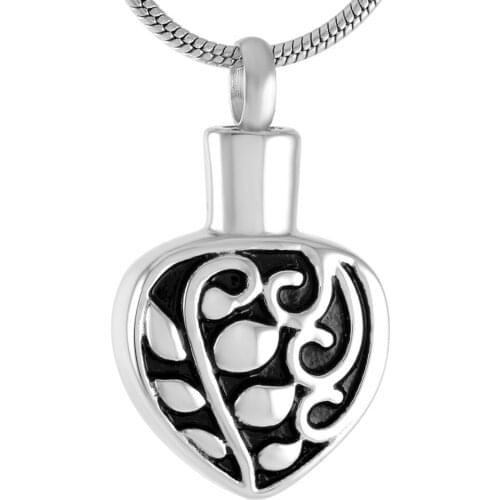 MJD9695 "The Life of Heart" Cremation Urn Necklace Memorial Ashes Keepsake + 20 Inch Chain +Box