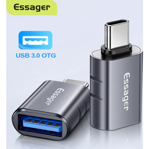 Essager USB Type C OTG Adapter Type-C USB-C Male To USB 3.0 Female Converter For Macbook Samsung S20 Huawei USBC OTG Connector