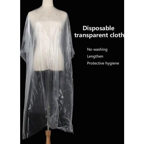 50PCS Extra Large Disposable Hairdressing Shawl Perm Dyed Hair Cut Hair Transparent Scarf Waterproof Membrane Cloth