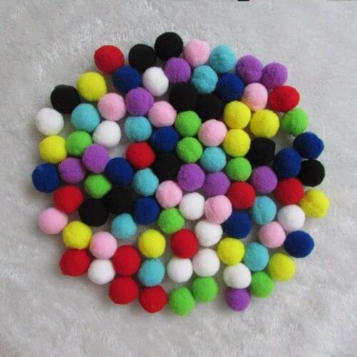 100 pcs 2.5 cm Pompom multiple colour Soft Round Pompones Balls Fluffy Pom Pom for Kids DIY Garment Handcraft Craft Supplies