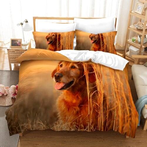 Dropshipping SINGLE only 1 Pillowcase Bedding For Boys Duvet Cover Set Bedding Dog N53 Animal Cartoon Christmas Single size