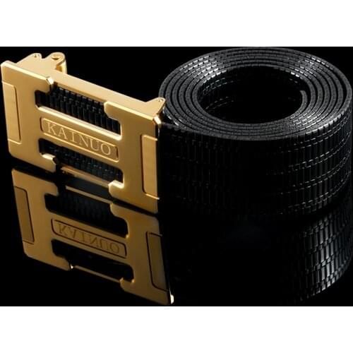 OMKAIMING Titanium Steel Belt For Men 42mm Wide Durable 316L Stainless Steel Gold Belts Black/Silver Chain Domineering Style
