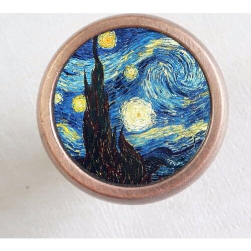 Starry Sky - Drawer Knobs Pulls Handles DIY Art Kitchen Cabinet Handle / Antique Brass Dresser Drawer Knobs furniture hardware
