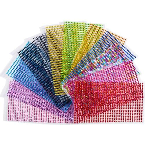 3mm Self Adhesive Rhinestone Crystal Stickers Nail Toe Art Applique Manicure Scrapbooking Stickers Nails Supplies Accessories