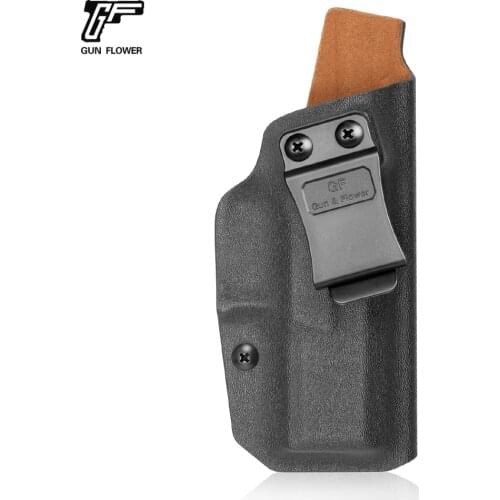 Gunflower Tactical Pancake Gun Holster Kydex Inside Leather Concealed Carry Inside The Waistband Fits CZ75 P07 CZ P09 CZ P10C