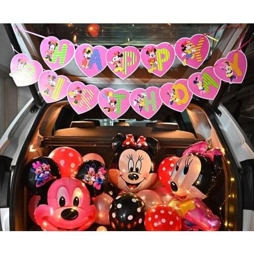 Disney party decoration girls birthday trunk surprise decoration children balloon package scene layout