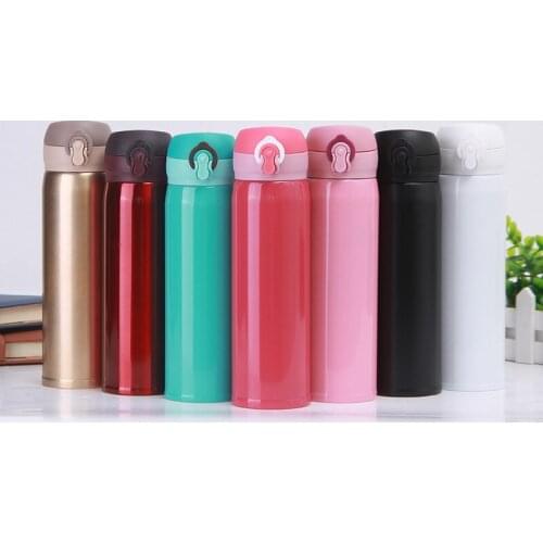 500ml High Quality Insulation, Simple Appearance, Stainless Steel Double-layer Bounce Vacuum Cup, Insulation Cup,Thermos Cup