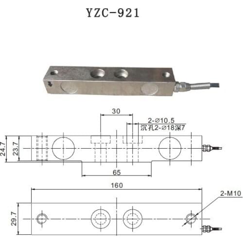 Load Cell YZC-921 Automotive Inspection Truck Scale / Pressure Force Weighing Accessories 2T