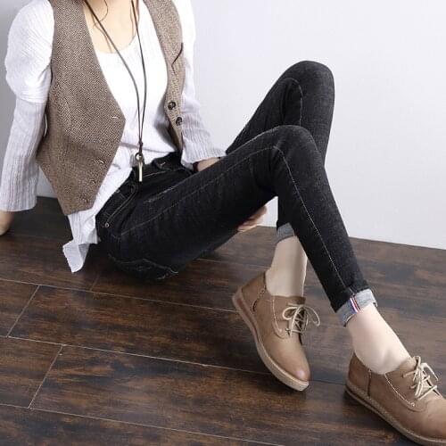 Woman Jeans Pants Black Jeans Womens High Waist Spring And Autumn Stretch Tight Long Skinny Pants Pantalones Vaqueros Mujer