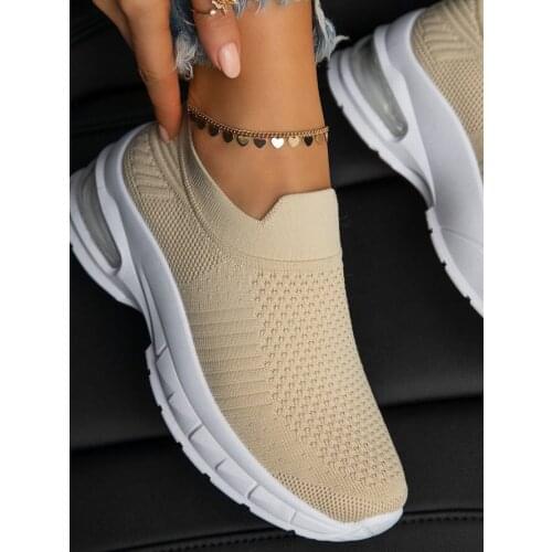 Woman Sneakers Full Palm Air Cushion 2020 Women Shoes Womens Vulcanized Female Walking Mesh Flat Anti-slip Breathable Light NEW